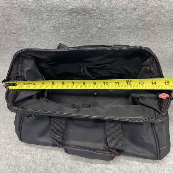 WORKPRO 16-inch Heavy Duty Zipper Tool Bag Wide Mouth Storage Carrying Work Tote - Picture 6 of 9